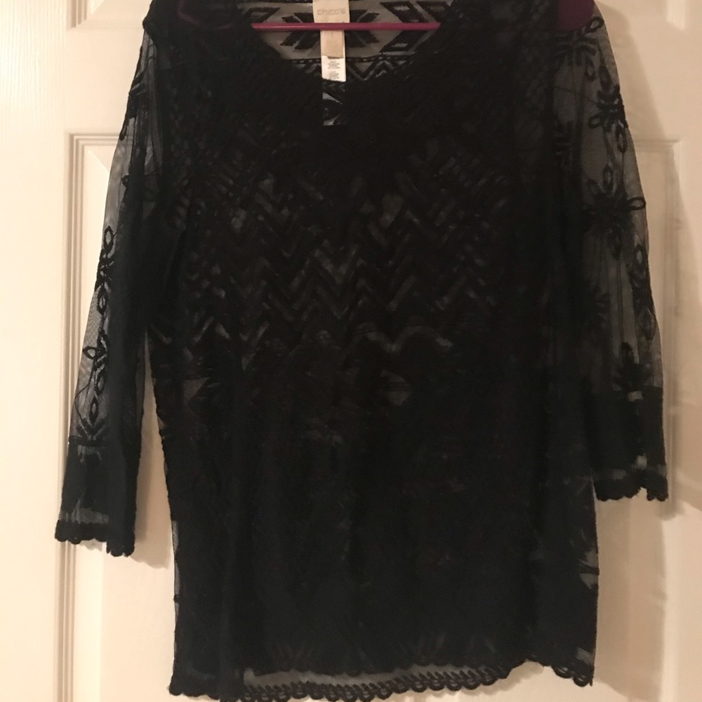 Black lace long sleeve